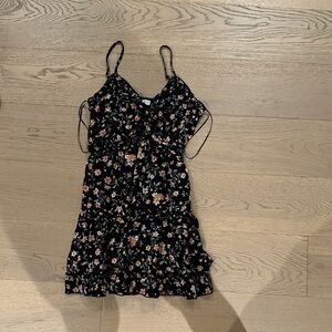 T.J.Maxx Black Floral Mini Dress
